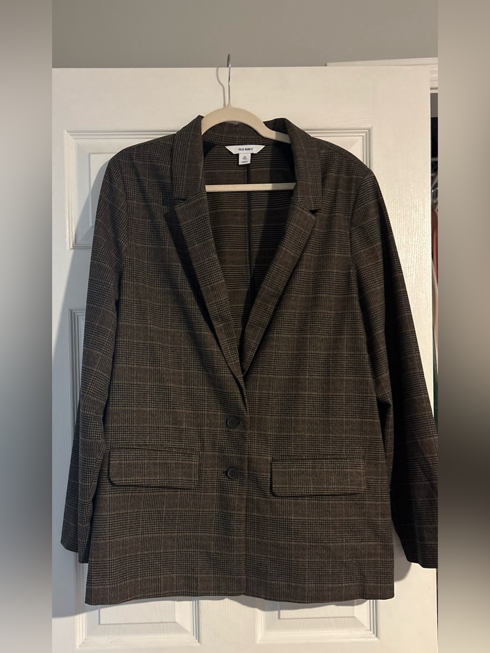 Old Navy Women’s Brown Plaid Blazer